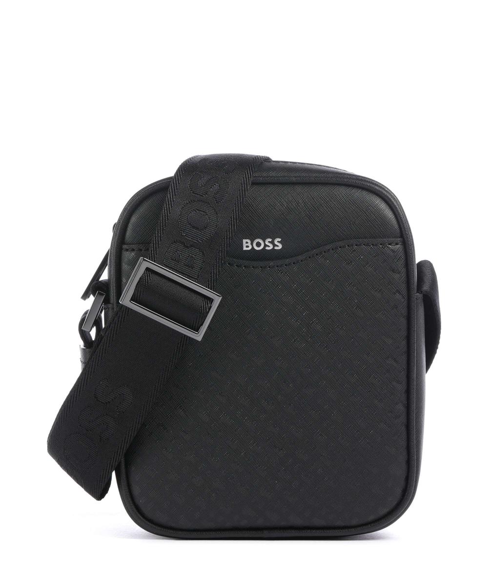 

Сумка Zair из мелкозернистой кожи Boss, черный