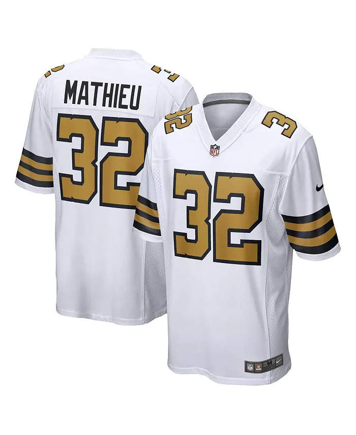 Мужская игровая футболка New Orleans Saints Тайранн Матье белого цвета Nike — фото 4
