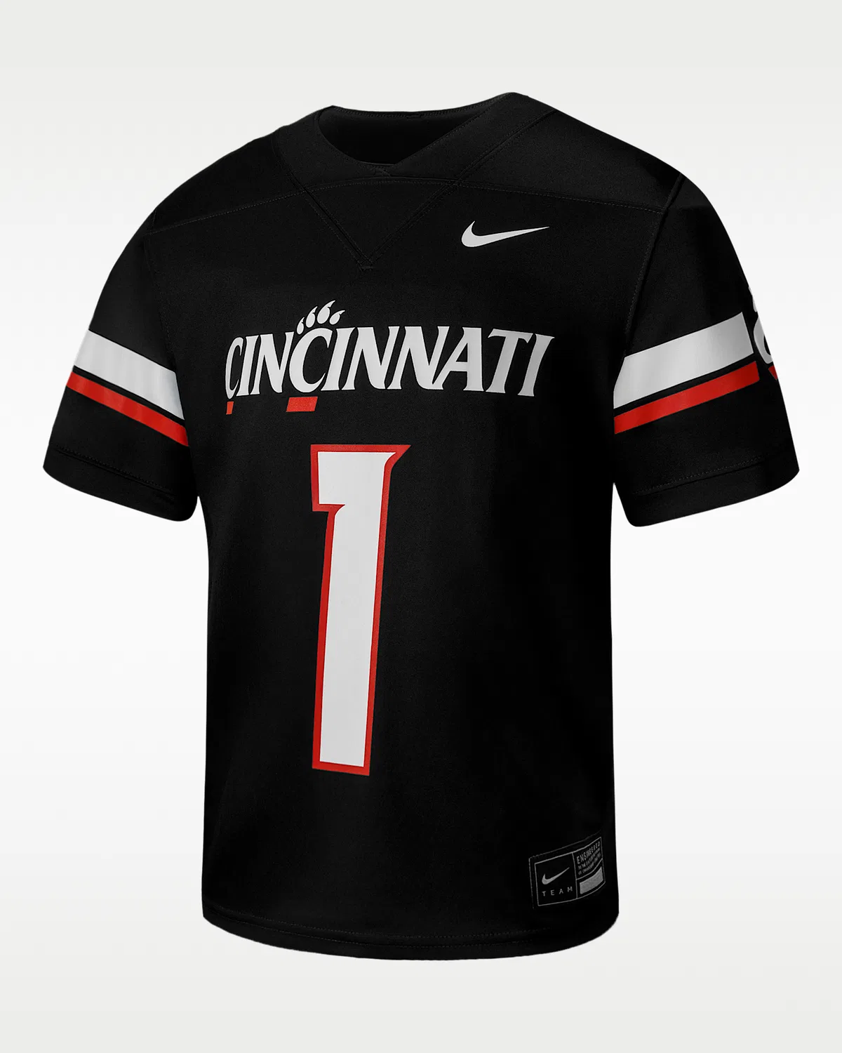 Большой детский игровой джерси Nike College Untouchable Cincinnati, Black