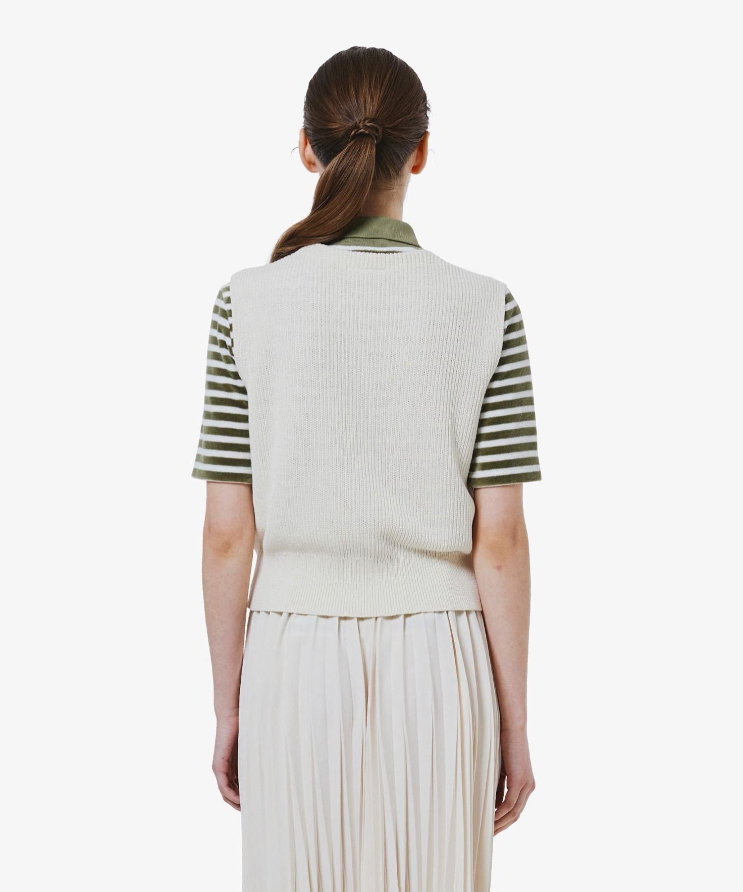 Жилет LACOSTE Off White на молнии — фото 2