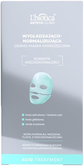 

Разглаживающая и нормализующая дермо-гидрогелевая маска, 1 шт. L'biotica Estetic Clinic Acid Treatment, Inna marka