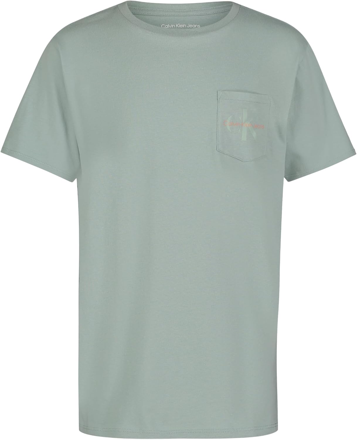 

Футболка Calvin Klein Boys с коротким рукавом, карманом, логотипом и круглым вырезом, мягкая, удобная, свободного кроя, Surf Green, Зеленый, Футболка Calvin Klein Boys с коротким рукавом, карманом, логотипом и круглым вырезом, мягкая, удобная, свободного 