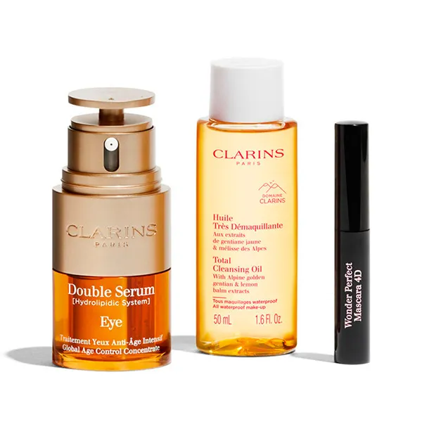 Антивозрастной уход за кожей вокруг глаз Estuche Doble Serum Eye Clarins, 1 UD — фото 4