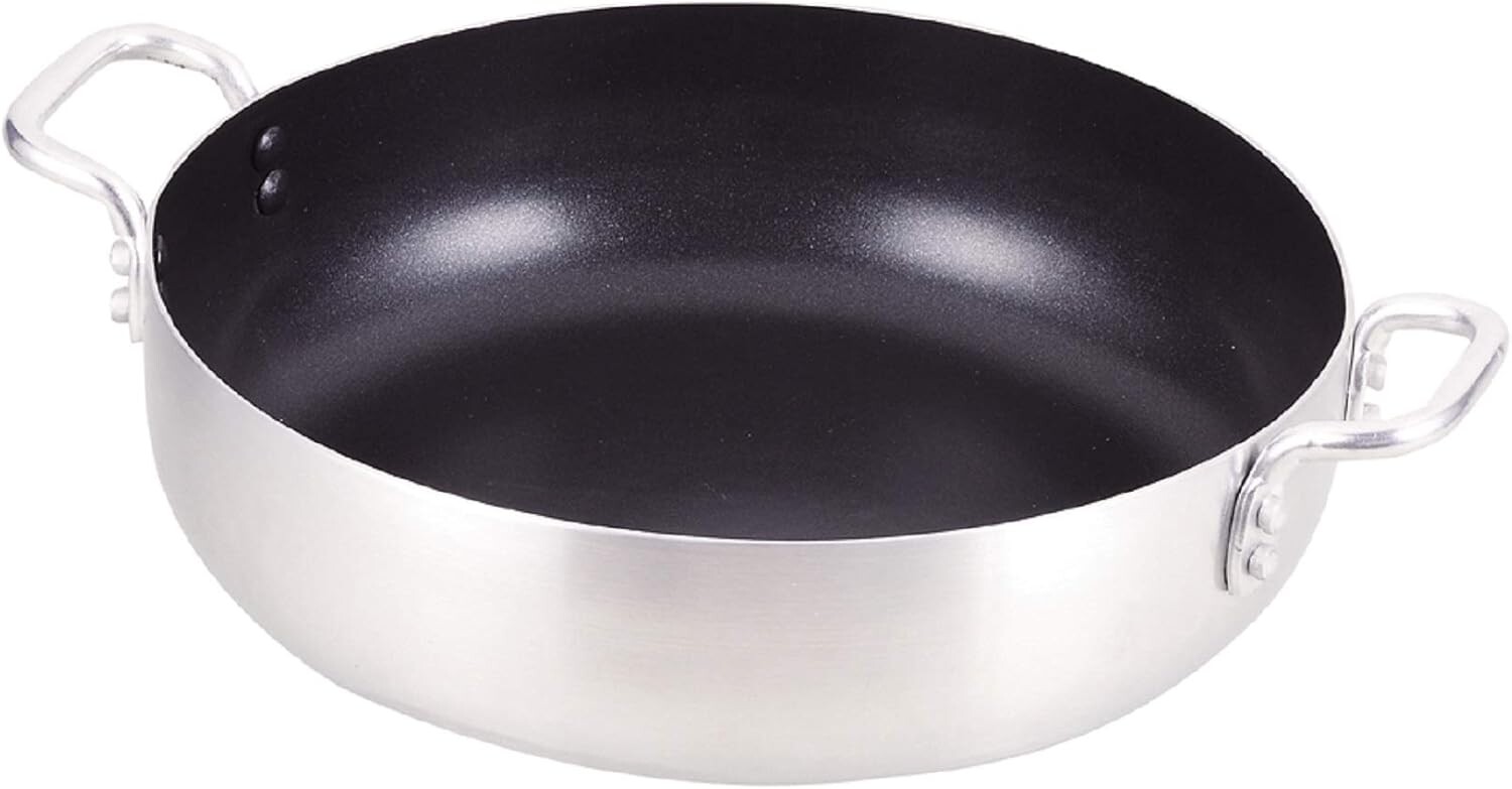 

Кастрюля с двумя ручками Pearl Metal HB-3965, серебряная, 9,4 дюйма (24 см), настольная кастрюля, которую можно использовать в духовке, настольная, Sliver
