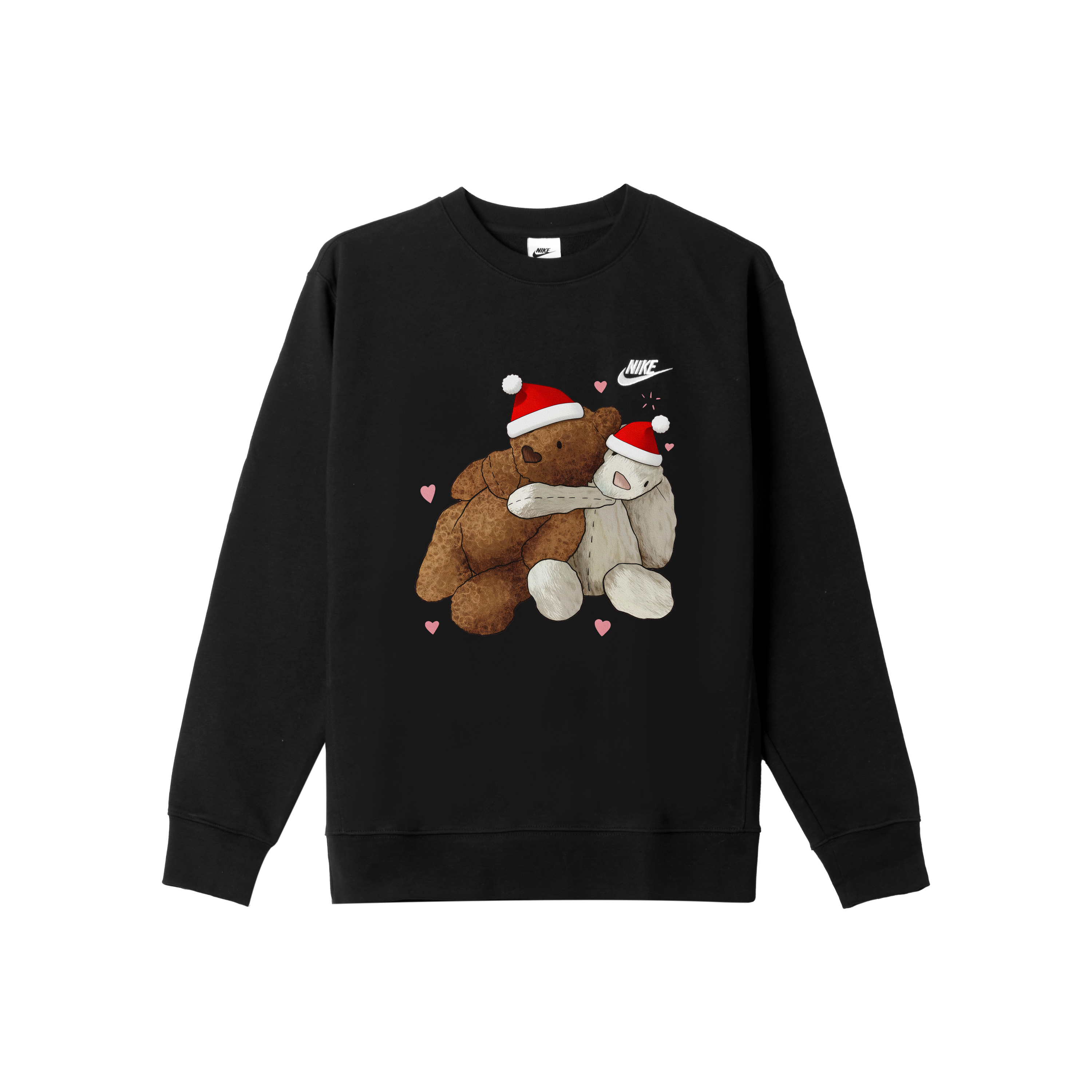 

Nike Мужская толстовка с круглым вырезом, черная, средней толщины