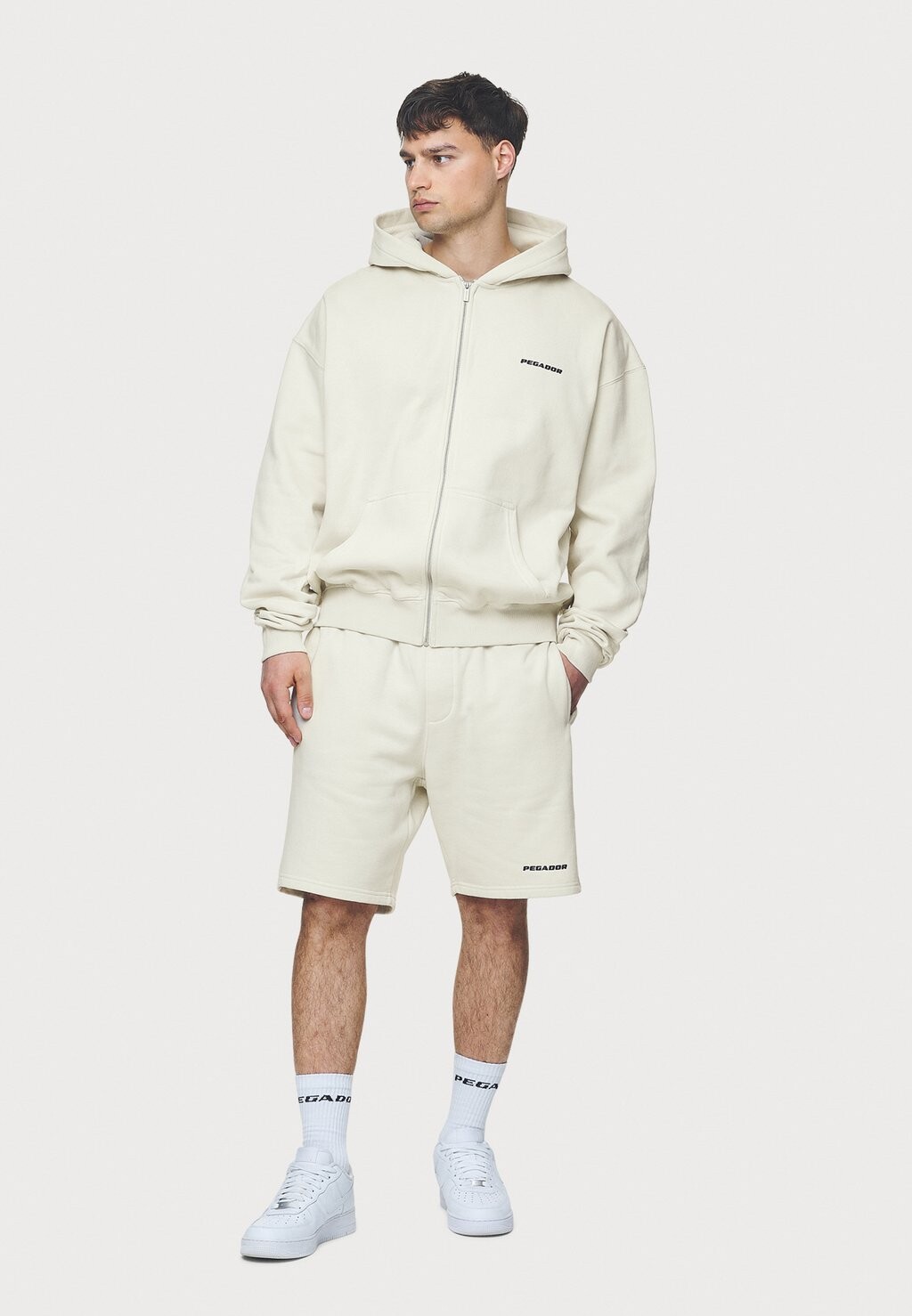

Толстовка на молнии LOGO Pegador, цвет Washed Salty Cream