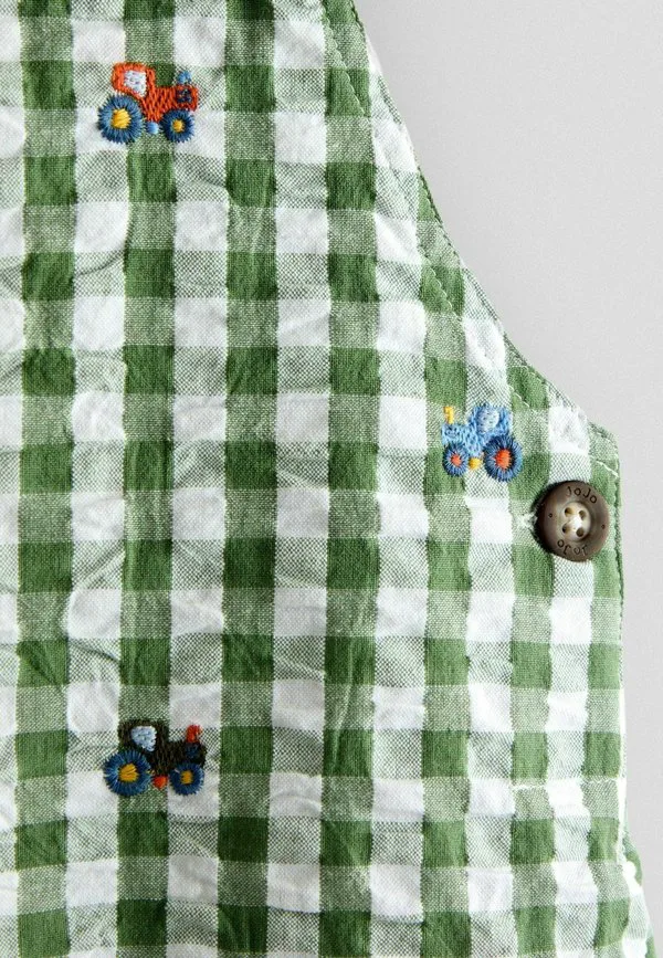 Вышитый комбинезон стандартного кроя Jojo Maman Bébé, Green Tractor — фото 4