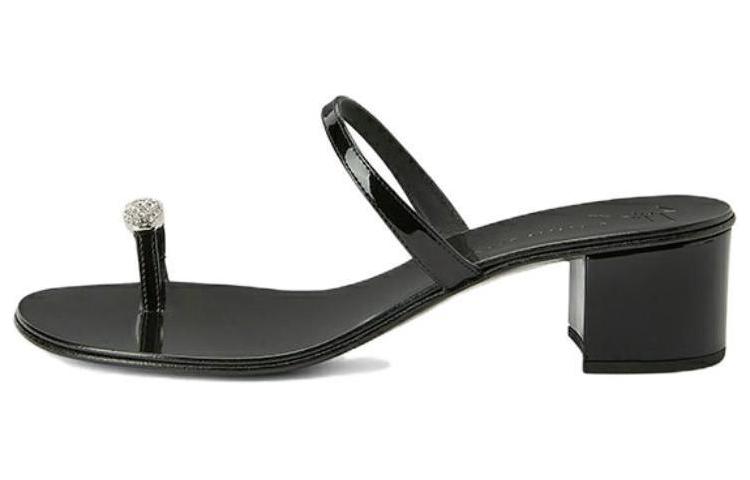 Кольцо 40 мм, украшенное кристаллами, женские мюли Giuseppe Zanotti, Original Shoe Box Included