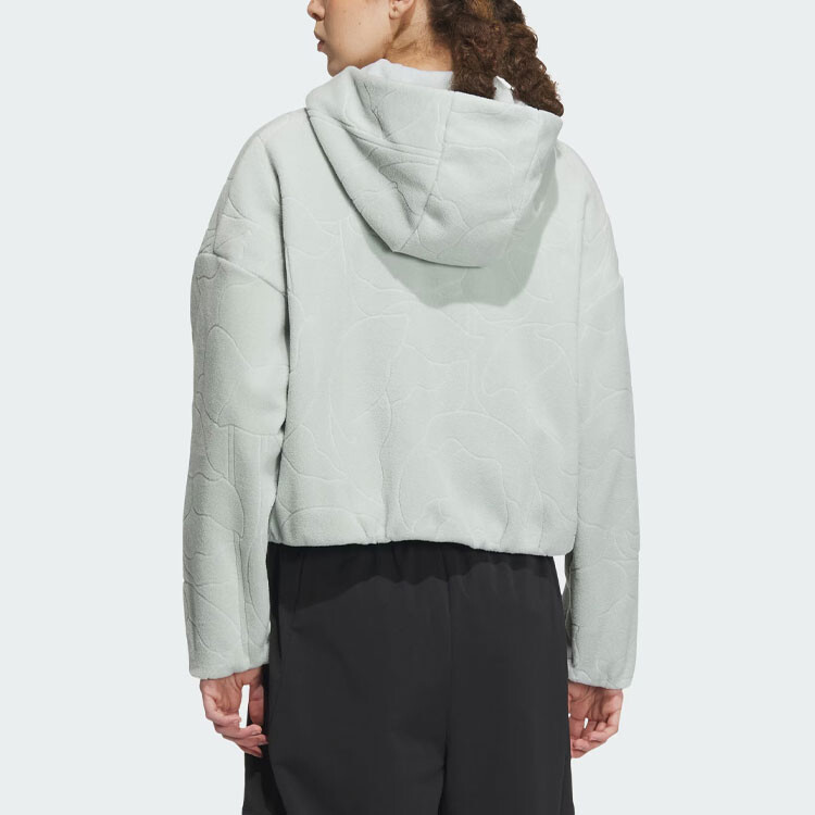 CITY ESCAPE бархатная куртка женская серебристо-серая Adidas — фото 3