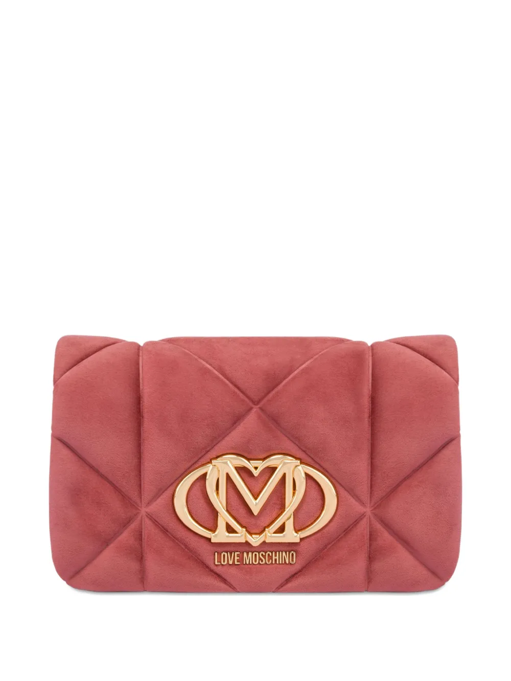

Стеганая сумка на плечо с логотипом Love Moschino, розовый