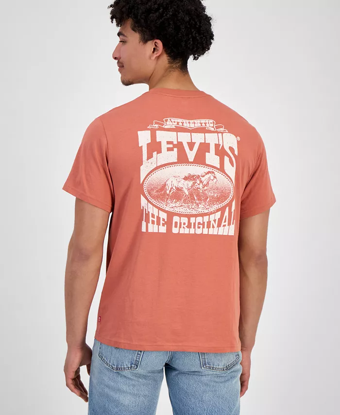 

Мужская футболка с логотипом Relaxed Fit Box Tab с коротким рукавом Levi's, красный