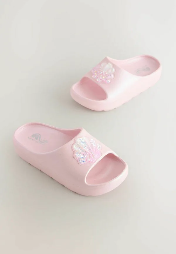 Шлепанцы для бассейна стандартной посадки Next, Pink Glitter Seashell — фото 2