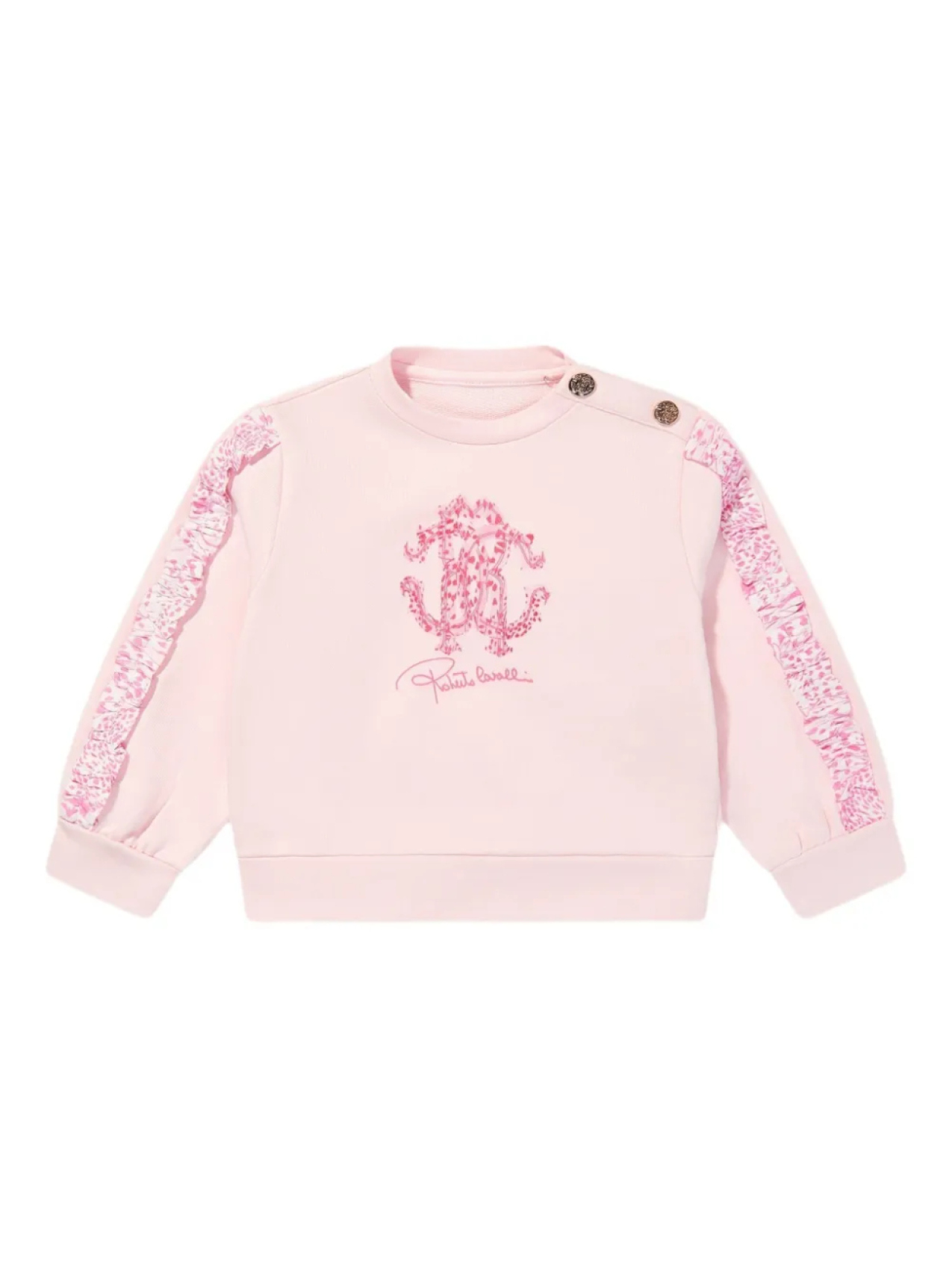 

Толстовка с монограммным принтом Roberto Cavalli Junior, розовый