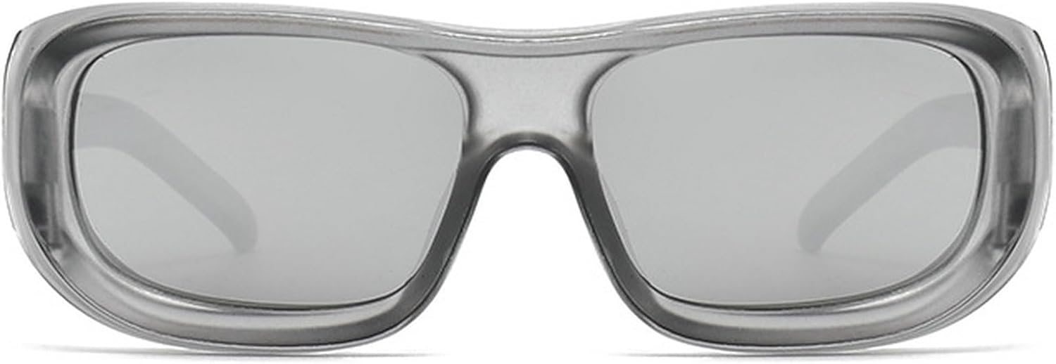 

Винтажные солнцезащитные очки в стиле панк Y2K для женщин и мужчин, модель 2024, роскошные квадратные солнцезащитные очки для женщин, обтекаемые очки, защита от УФ-излучения UV400 N47 mincl, Silver