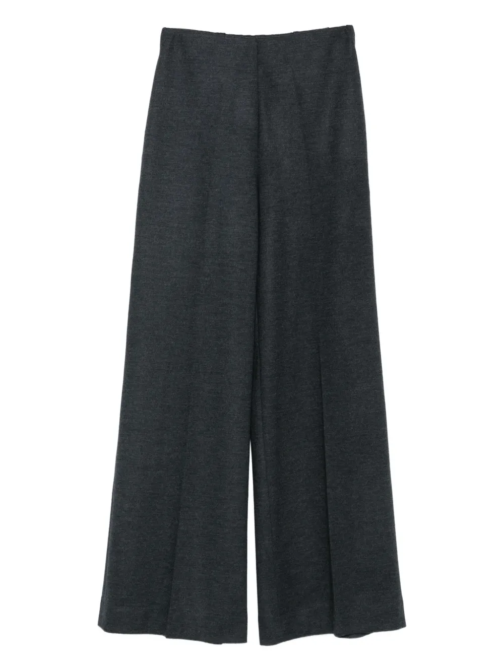 

Шерстяные брюки широкого кроя Harris Wharf London, серый