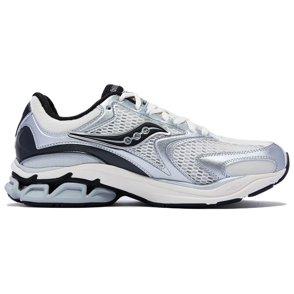 Saucony GRID FUSION Дышащие повседневные кроссовки для бега Unisex белые серебристые — фото 3