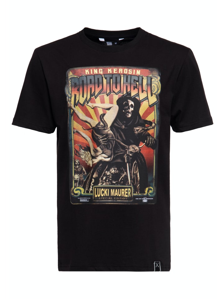 

Футболка King Kerosin Lucki Maurer Road to Hell черного цвета King Kerosin, Черный, Футболка King Kerosin Lucki Maurer Road to Hell черного цвета King Kerosin