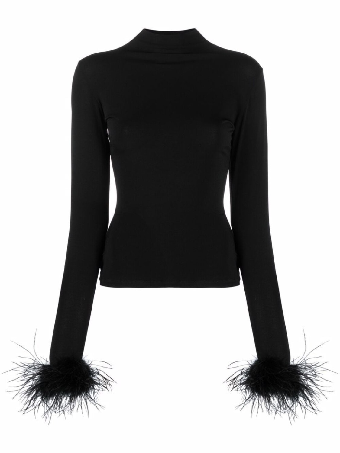 

Atu Body Couture топ с высоким воротником и перьями, черный