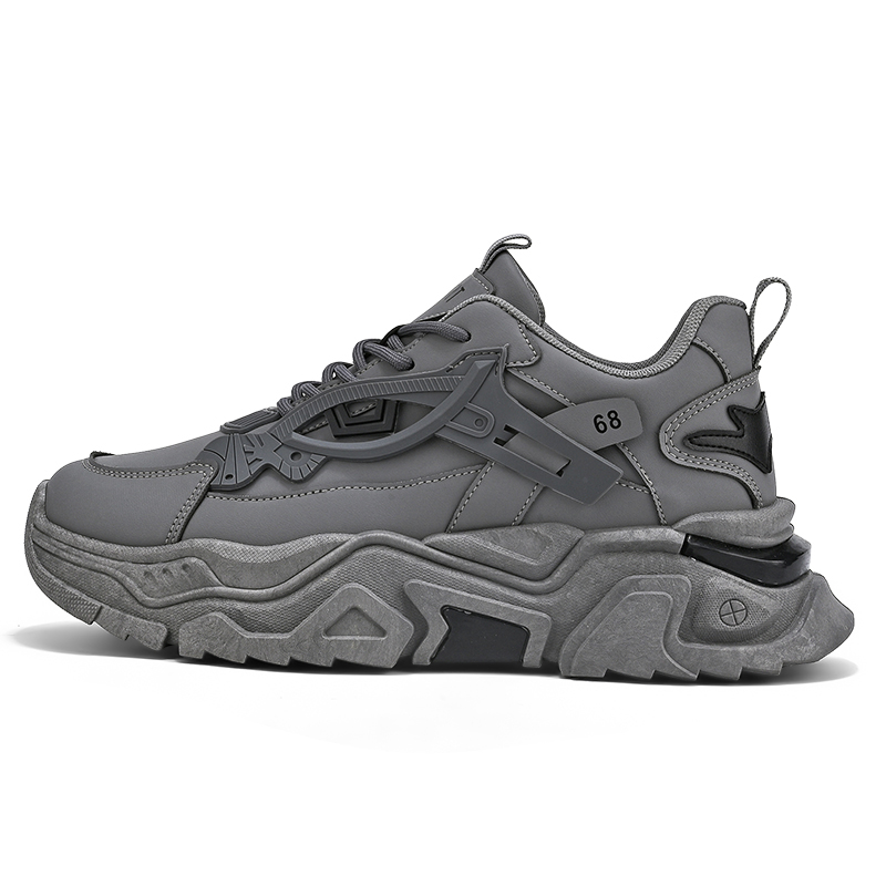 

NANJIREN Серые массивные кроссовки мужские Low Top, цвет Gray