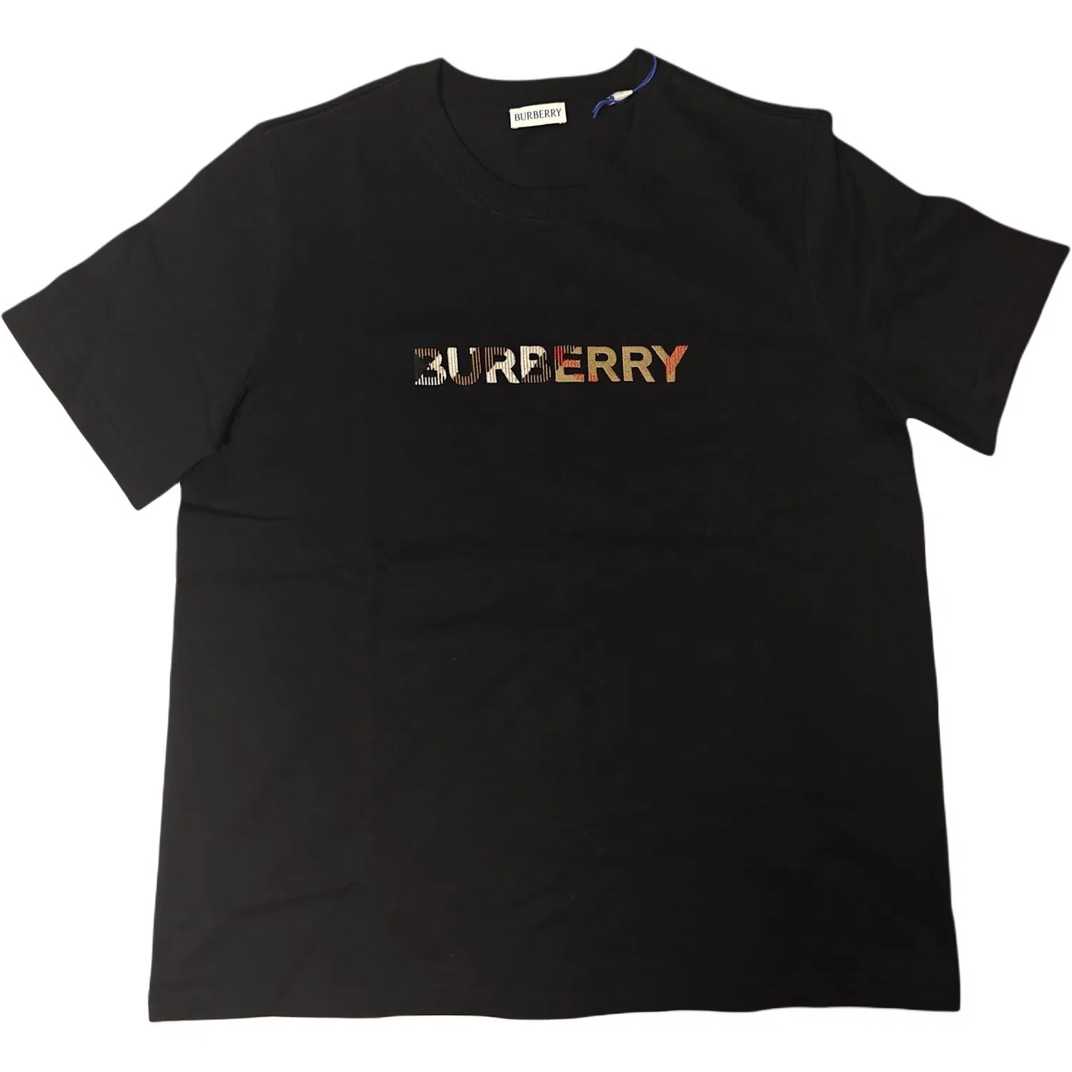 Футболка Burberry черный, с коротким рукавом, черный