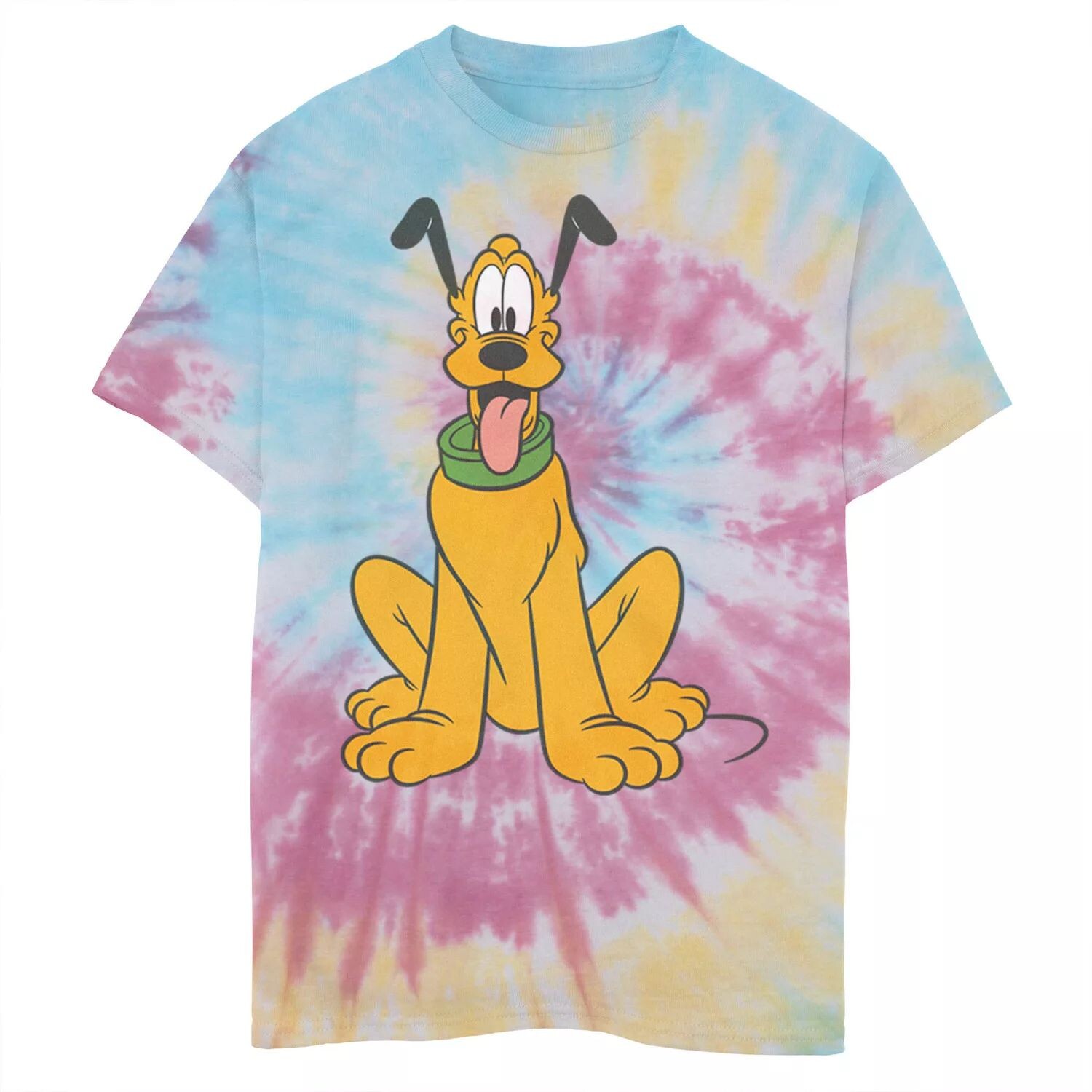 

Футболка с рисунком Tie Dye для мальчиков 8–20 лет, Disney, Микки Маус, Плутон, Собака, портрет Disney