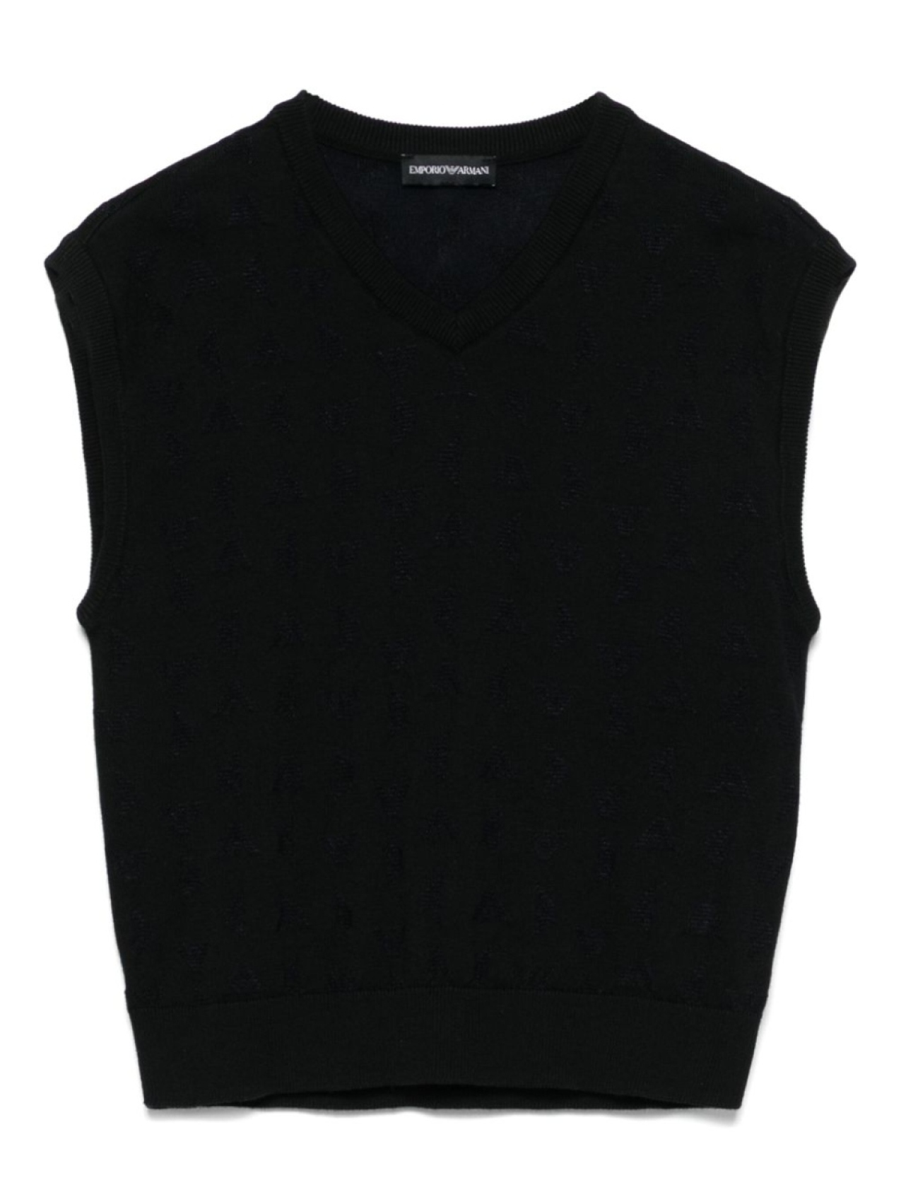 

Emporio Armani Kids жилет с жаккардовым логотипом, синий