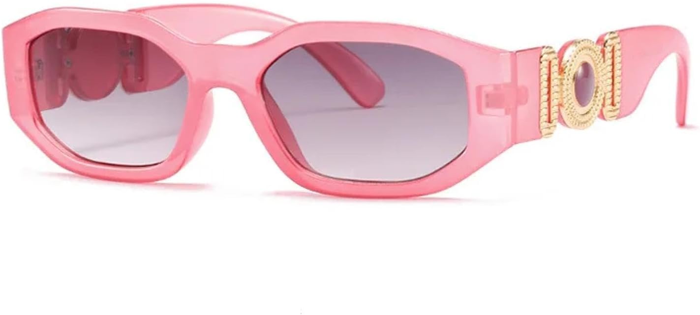 

Модные солнцезащитные очки в крупной квадратной оправе для женщин, в стиле рок, с ромбовидным рисунком, из сплава, с защитой от УФ-излучения UV400, гламурные дужки, винтажные солнцезащитные очки WNCKSQ, 06 Pink