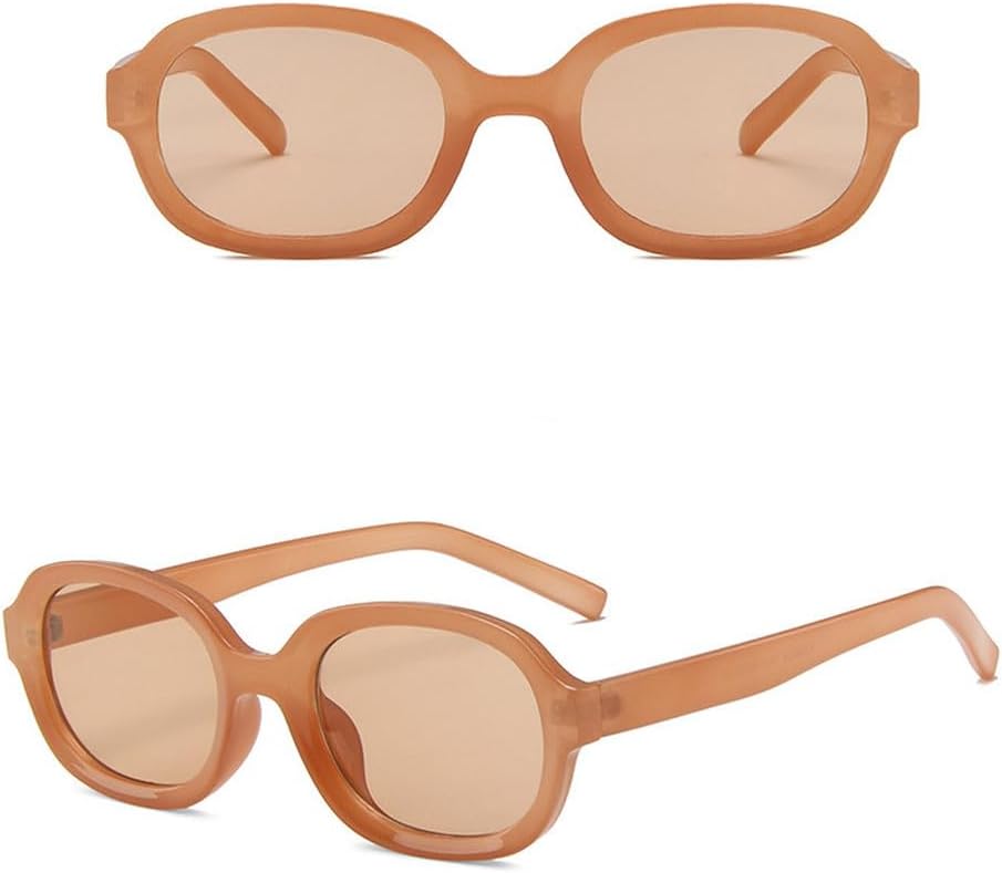 

Солнцезащитные очки для мужчин и женщин, модные, овальной формы, для активного отдыха, защита от УФ-излучения UV400, женские очки, светло-чайного цвета MTZJH, One Color