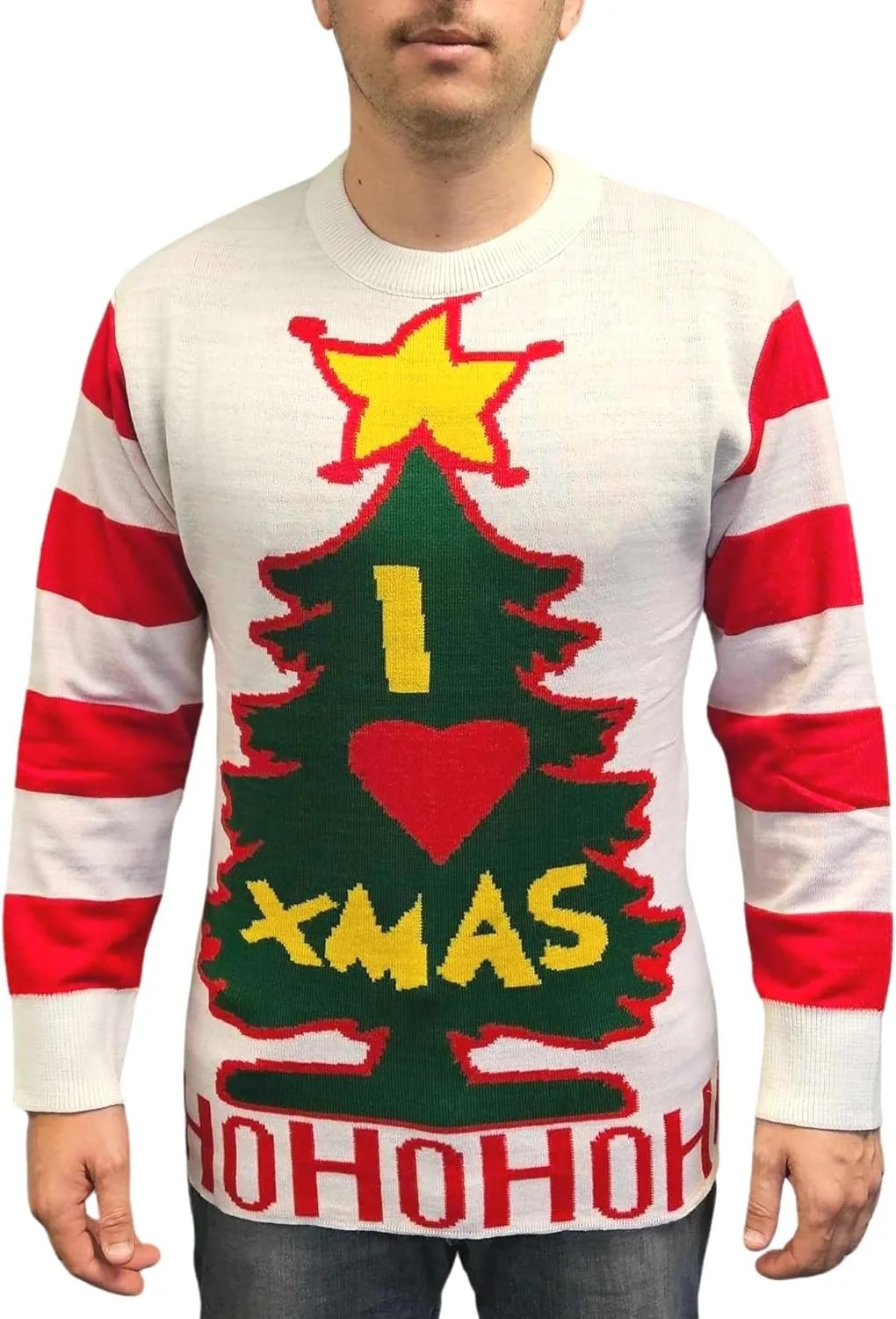 

Свитер I Love Xmas HO HO HO с рождественским принтом My Party Shirt