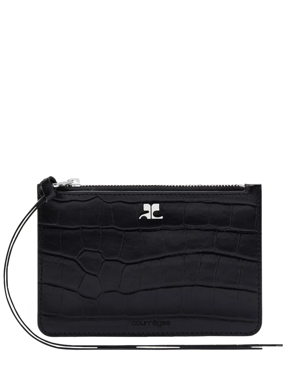

Кошелек AC с тиснением под крокодила Courrèges, черный