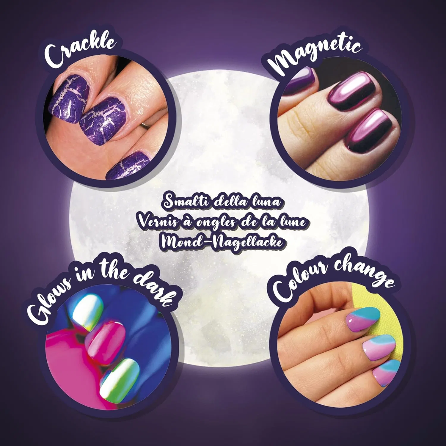 Детский набор для создания лаков для ногтей «Moon Nail Art» от Lisciani The Moon Academy Liscianigiochi — фото 3