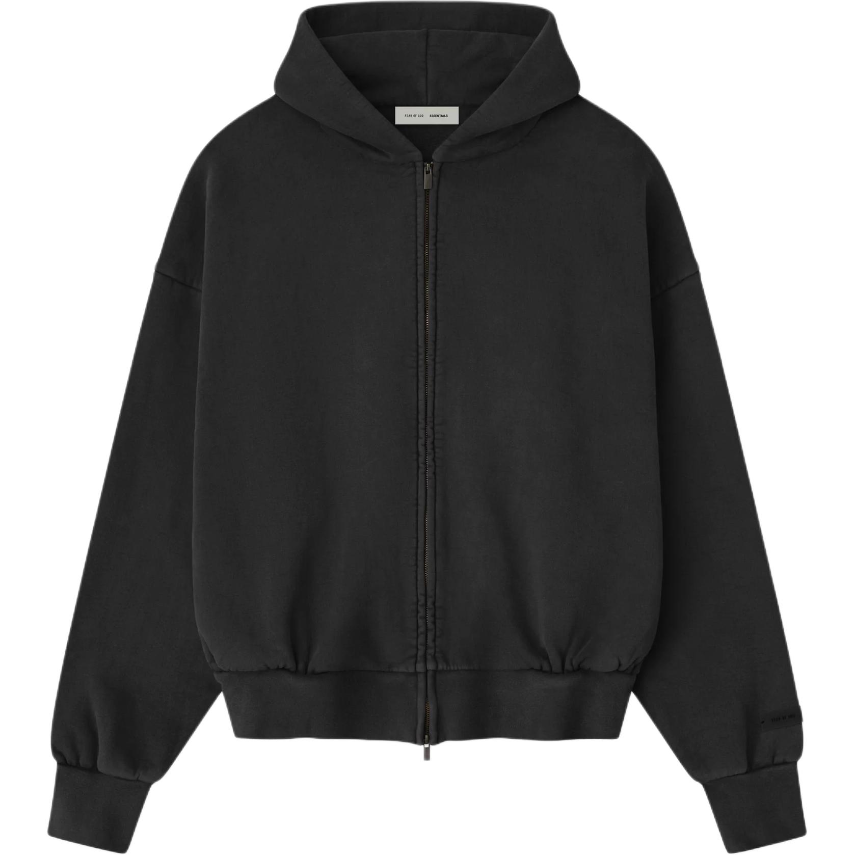 

Классическая худи на молнии Fear Of God Essentials, vintage черный/vintage черный