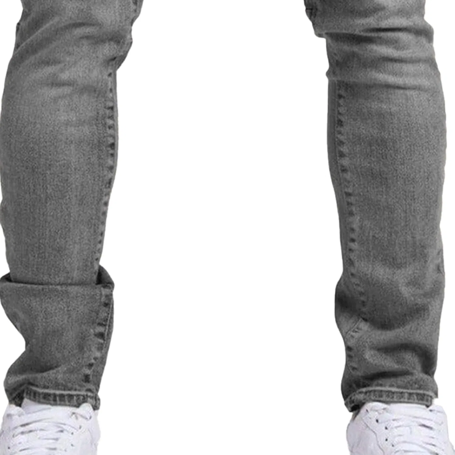 Джинсы классические, мужские, Slim Fit, джинсовая ткань, серый — фото 3