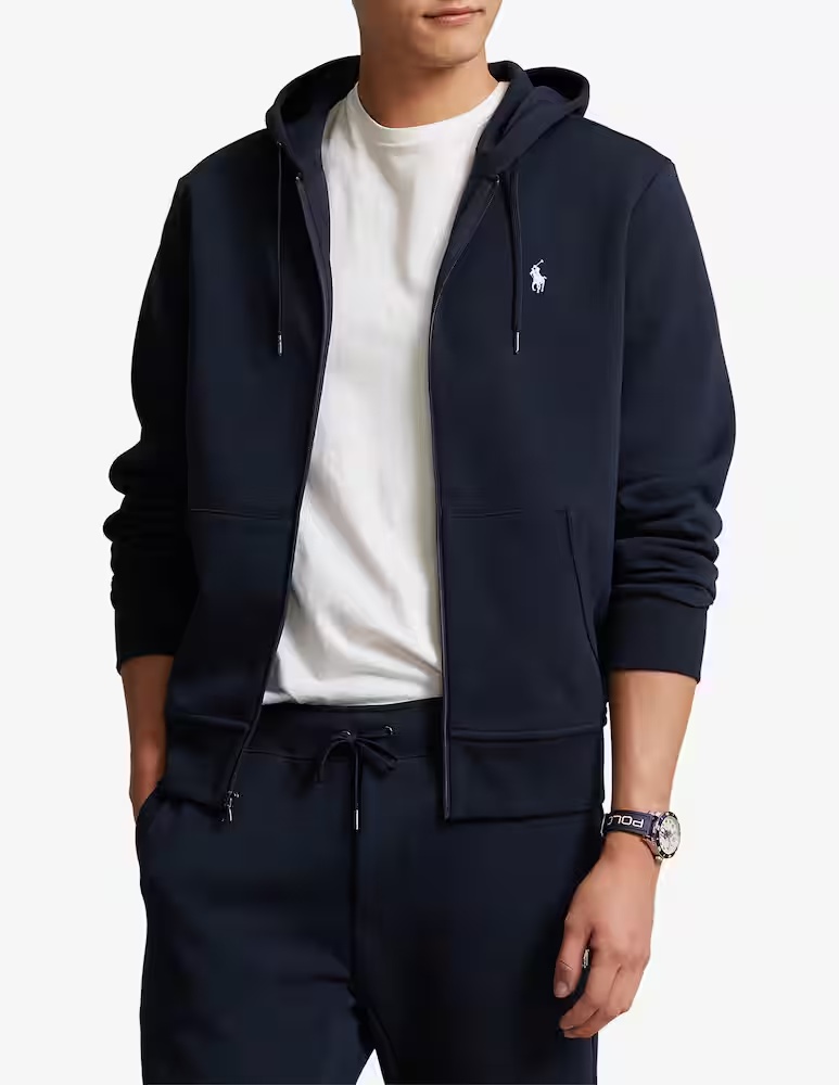 

Толстовка двойной вязки с капюшоном Polo Ralph Lauren, синий