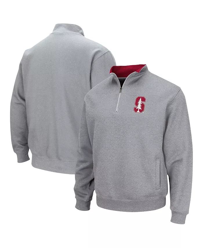 

Толстовка Men's Stanford Cardinal Tortugas Logo Quarter-Zip Jacket Colosseum, серый