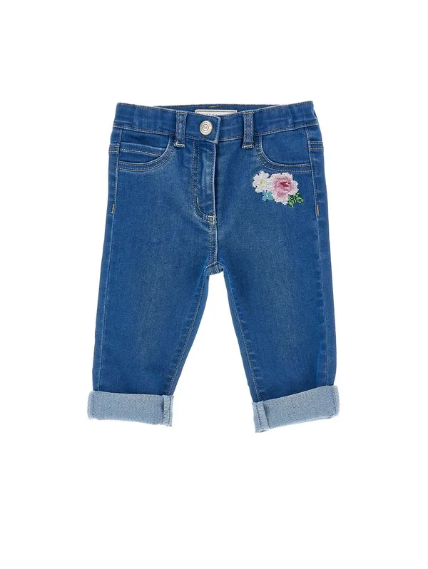 Джинсы с камуфляжным рисунком, прямые джинсы Monnalisa, Denim