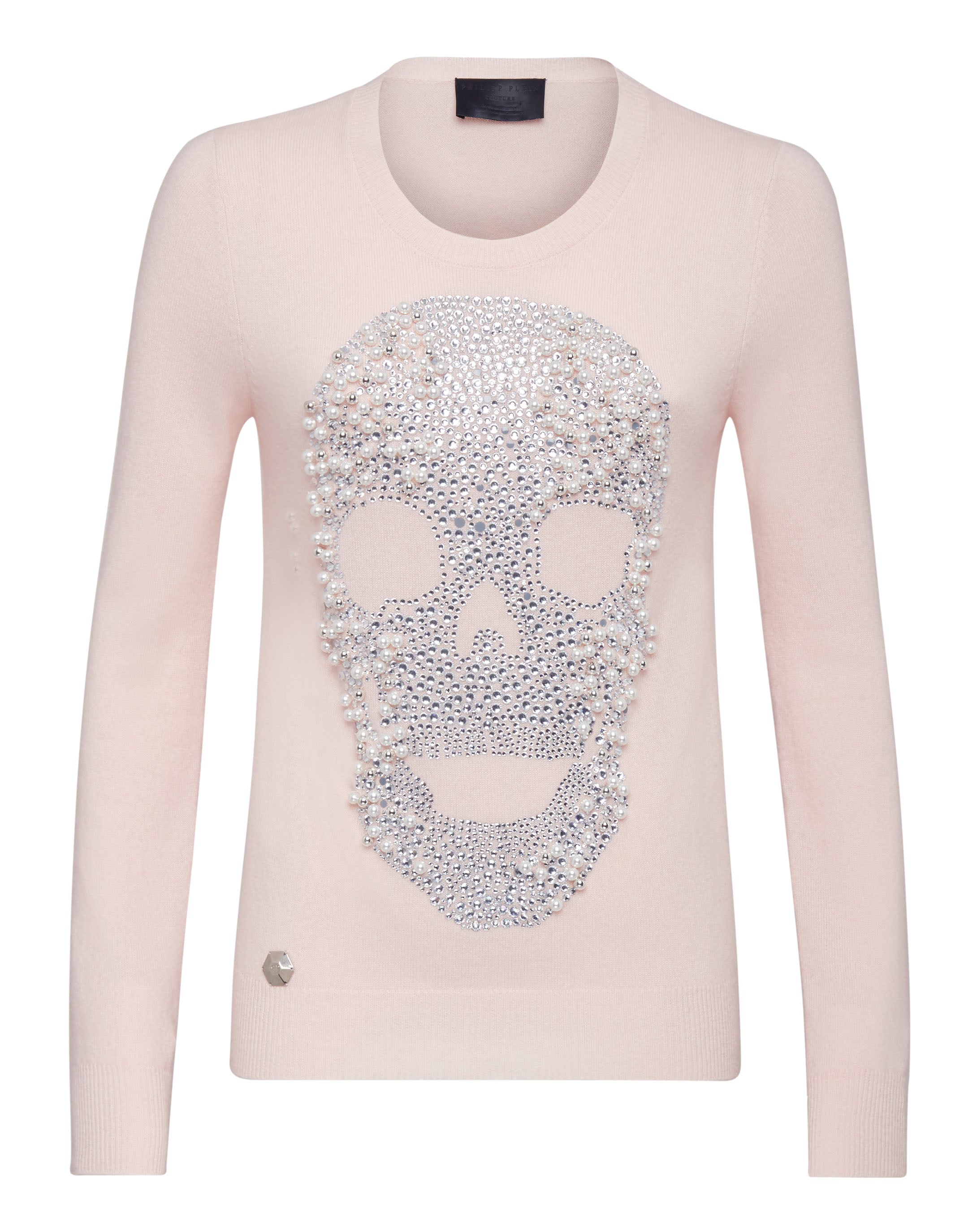 

Пуловер с круглым вырезом LS Skull PHILIPP PLEIN, розовый/розовый