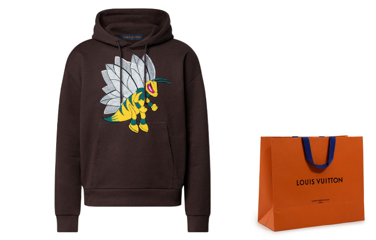 

Худи с аппликацией Graphic Bee LOUIS VUITTON, коричневый