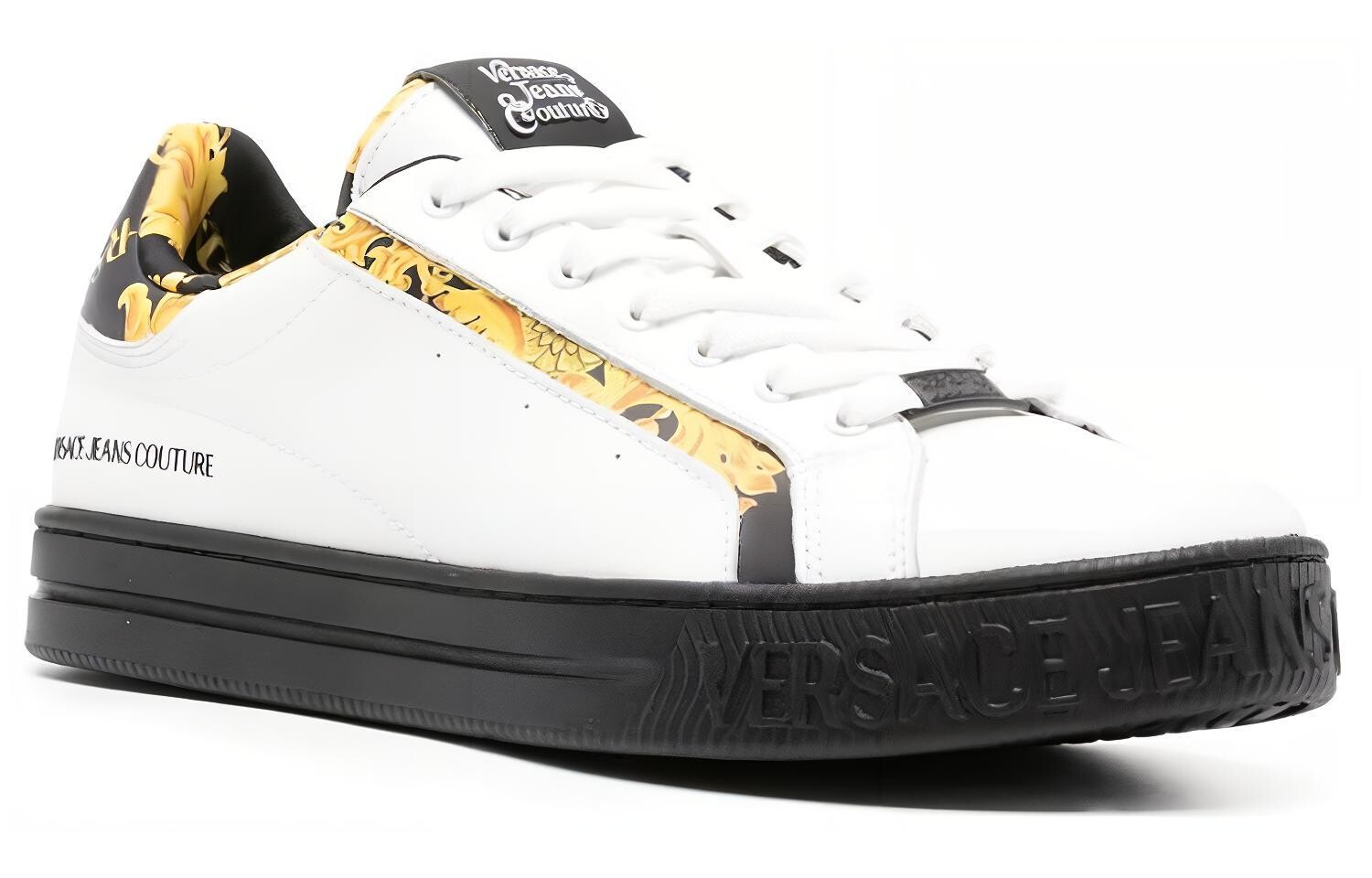 Кроссовки VERSACE JEANS Skateboarding Shoes Men Low-top White, белый — фото 3