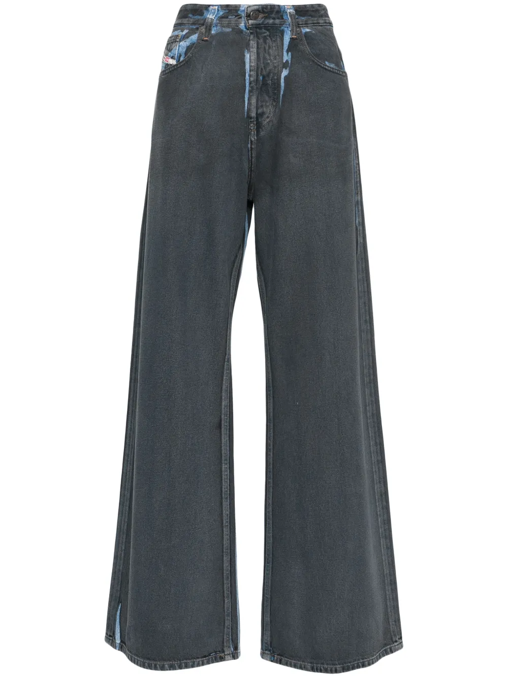 

Широкие джинсы D-SIRE-S1 1996-го года с эффектом потертости DIESEL, серый