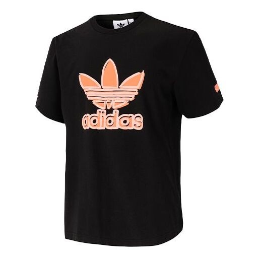

Футболка originals casual sports round neck short sleeve black Adidas, черный