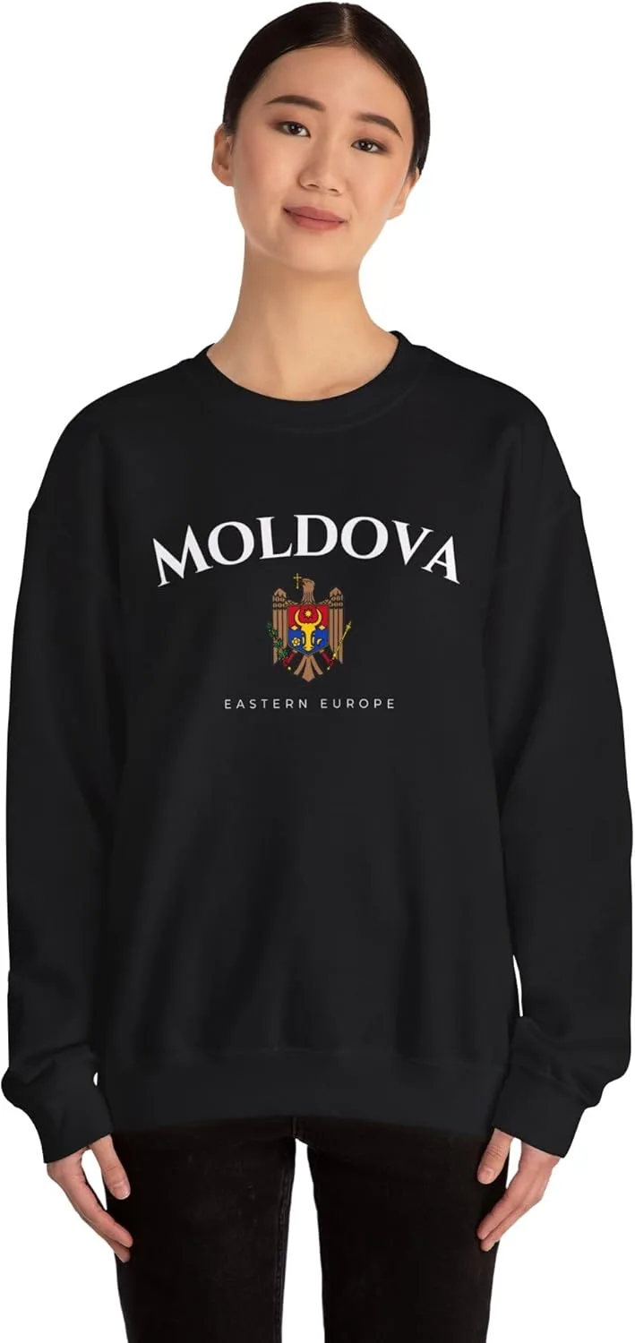 Толстовка Moldova Eastern Europe Unisex Heavy Blend GENERIC, черный — фото 4
