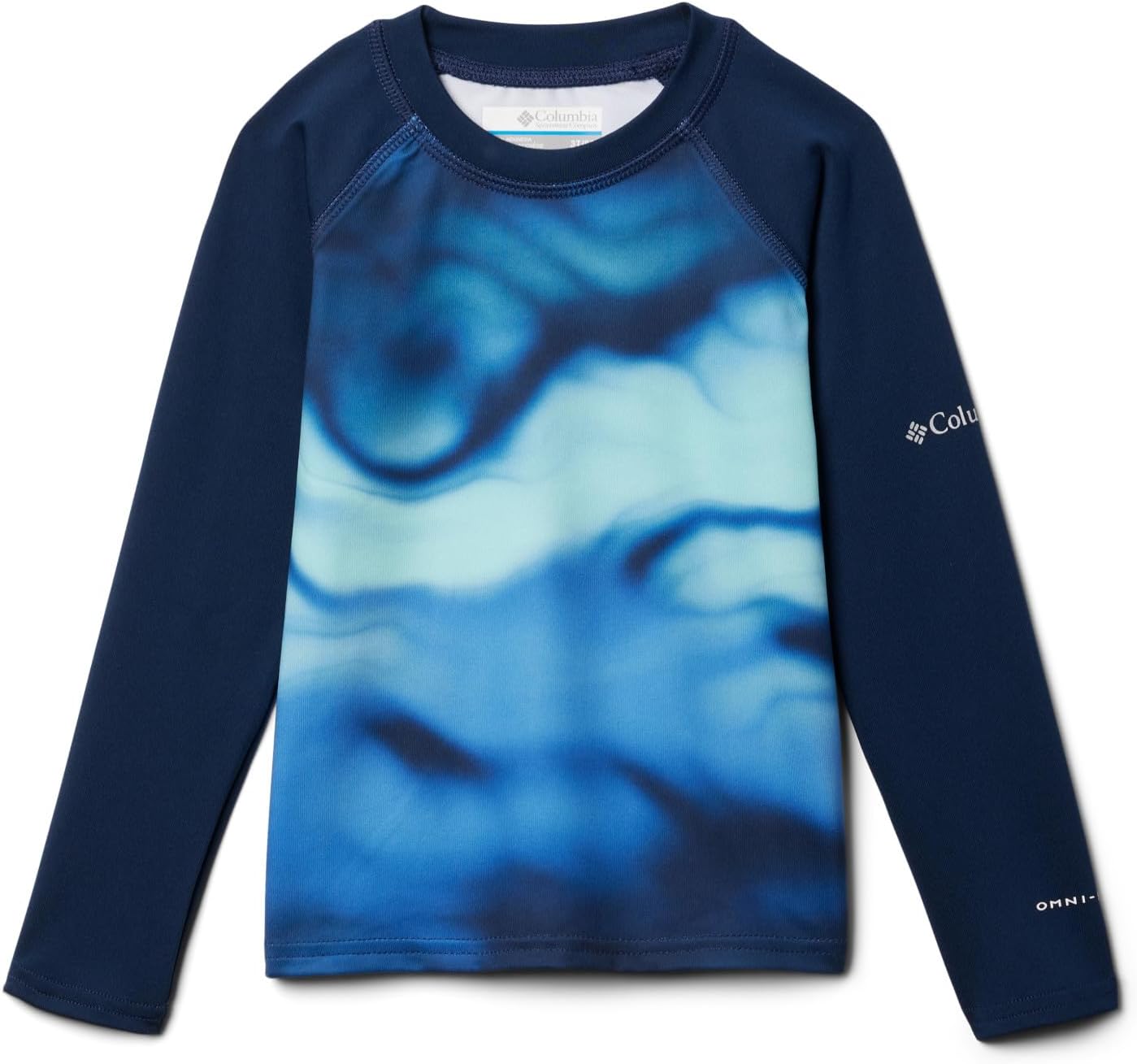 Columbia Unisex-Child Sandy Shores Printed Long Sleeve Sunguard, Coll Navy Undercurrent/Coll Navy — фото 3