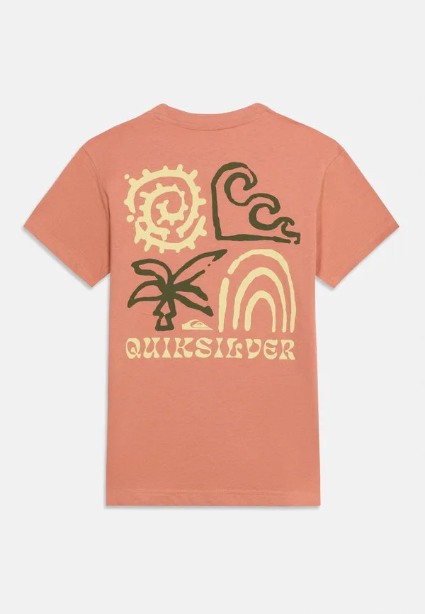 Городская футболка унисекс с принтом Quiksilver, Apricot — фото 2