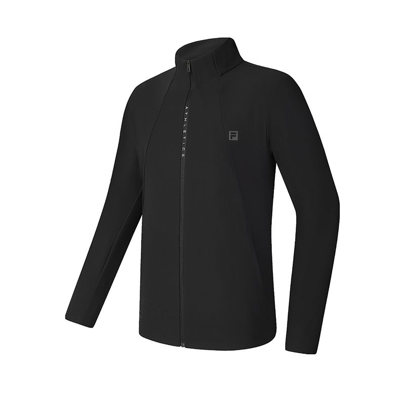 

FILA Джемпер Knitted Fabric Long-Sleeved Coat Men's Pitch Black