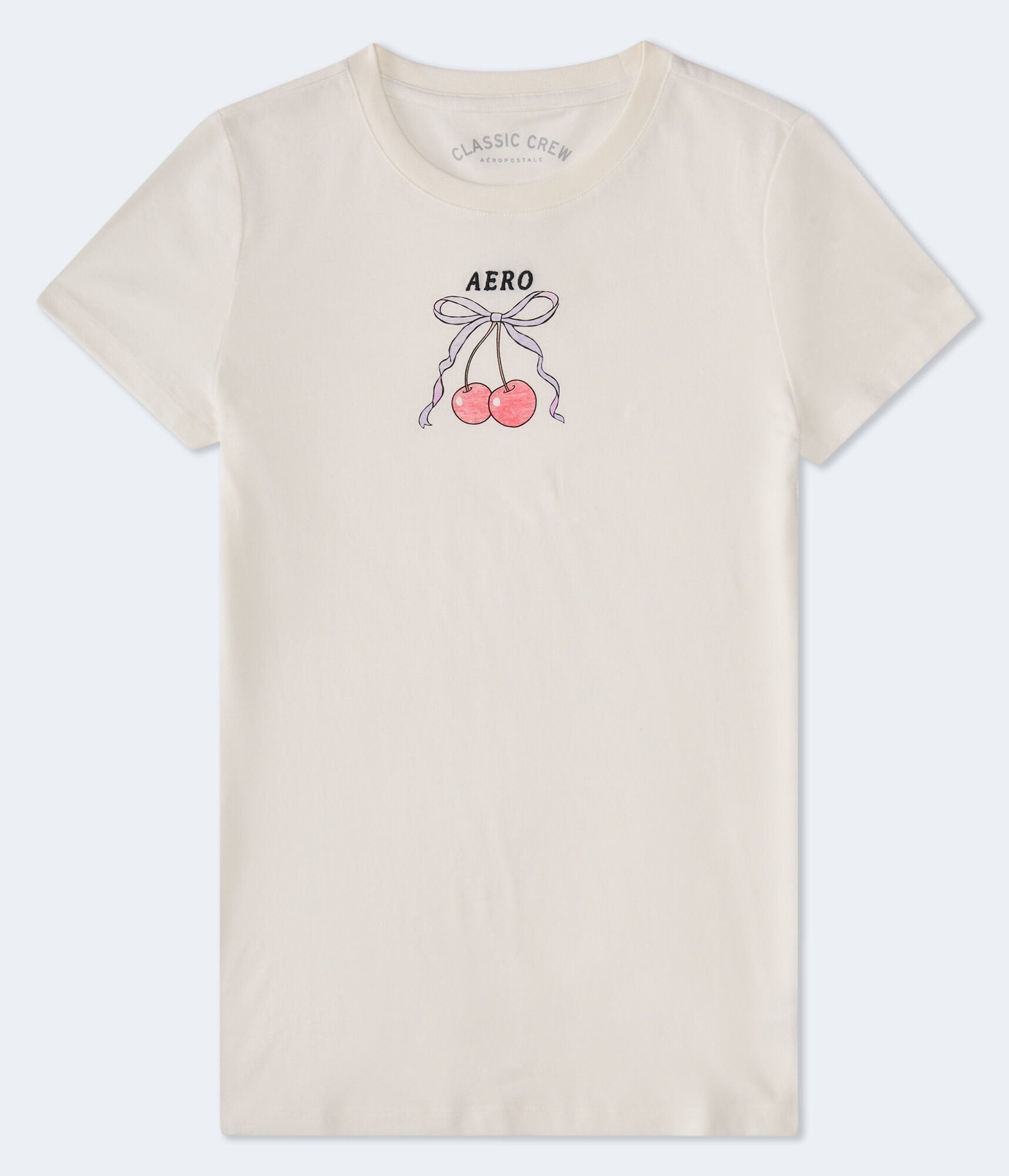 

Футболка Aeropostale с рисунком вишневого банта, цвет floral white