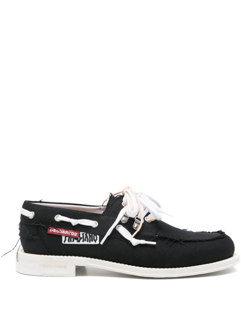 

ТУФЛИ-БОТИНКИ ИЗ ХОЛСТА DSQUARED X MAGLIANO DSQUARED2, черный