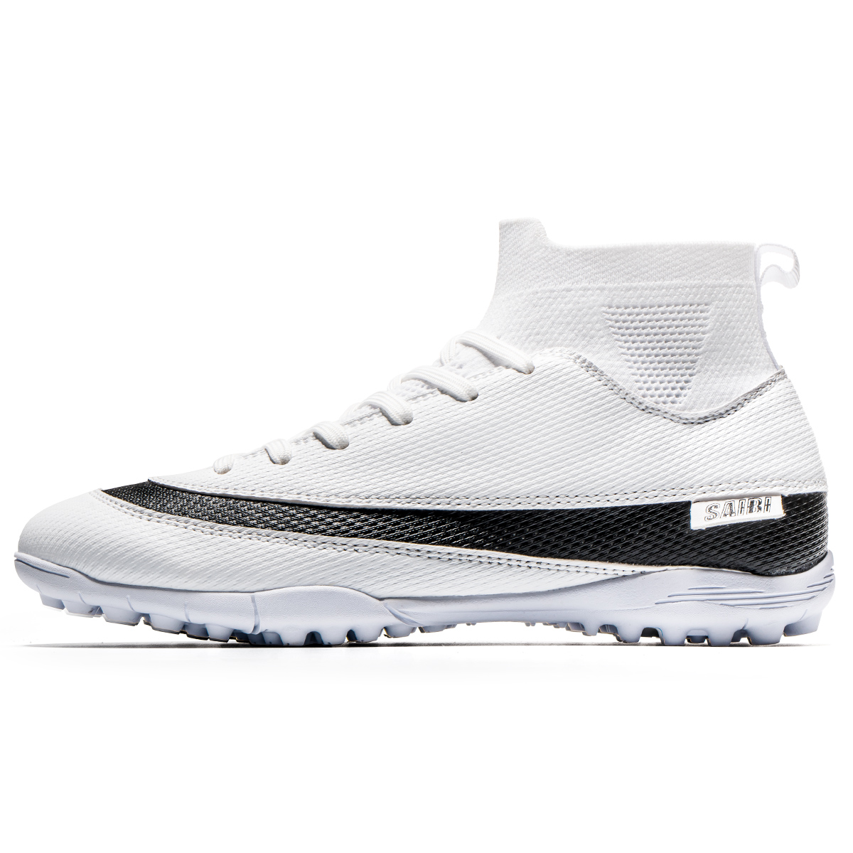 

Saibi Скользоустойчивые дышащие влагоотводящие футбольные бутсы Unisex 2501 White-Turf, цвет 2501 White-Turf
