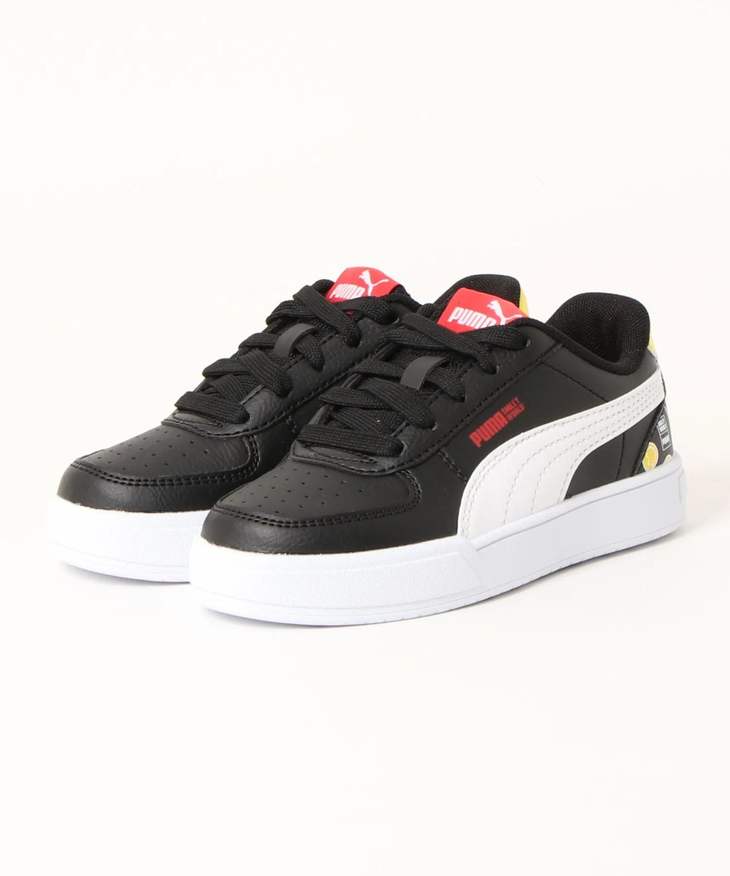 Детские кроссовки из искусственной кожи PUMA Smiley World PS черно-белые