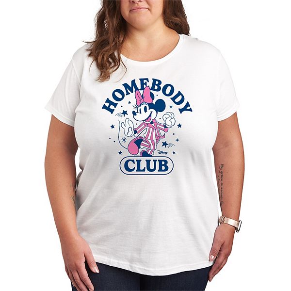 

Футболка Minnie Mouse Homebody Club plus size Disney, White, Белый, Футболка Minnie Mouse Homebody Club plus size Disney, White